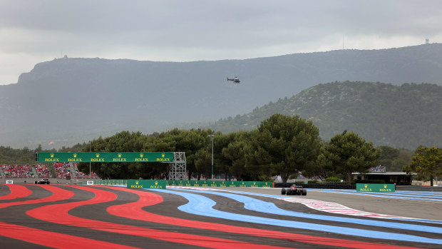 Sergio Perez of Mexico driving the (11) Red Bull Racing RB16B Honda on track during the F1 Grand Prix of France at Circuit Paul Ricard on June 20, 2021 in Le Castellet, France. (Photo by Bryn Lennon - Formula 1/Formula 1 via Getty Images)