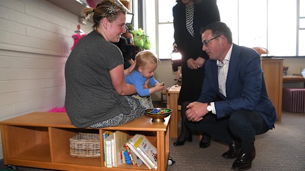 Premier Daniel Andrews today pledged to expand Labor's free TAFE program to two early-childhood education and care courses if his government is re-elected this weekend.

