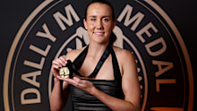 Tamika Upton with her second Dally M Medal.