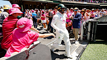 SYDNEY, AUSTRALIA - JANUARY 05: Usman Khawaja of Australia walks out to bat during day three of the Fifth Men's Test Match in the series between Australia and India at Sydney Cricket Ground on January 05, 2025 in Sydney, Australia. (Photo by Darrian Traynor/Getty Images)