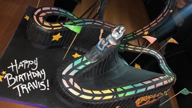 Kylie Jenner, Travis Scott, birthday party, theme park, birthday cake