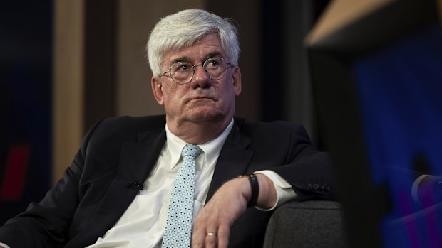 Economist Saul Eslake during an address to the National Press Club of Australia in Canberra on Wednesday 8 May 2024.