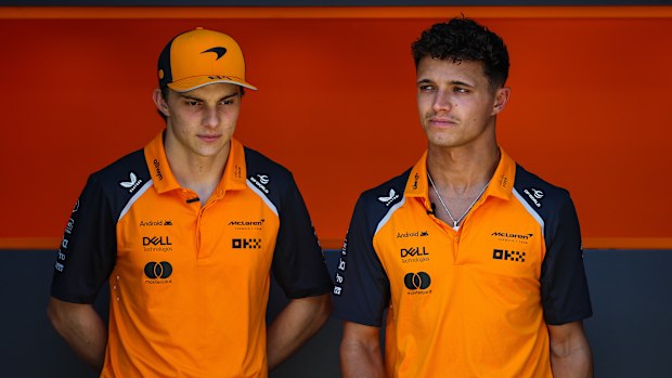 Oscar Piastri and Lando Norris during the preview day at the Circuit de Barcelona-Catalunya, Spain. Picture date: Thursday May 25, 2025. (Photo by Bradley Collyer/PA Images via Getty Images)