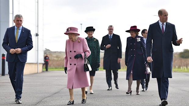 Britain's Queen Elizabeth II visits the Defence Science and Technology Laboratory (DSTL) at Porton Down, England