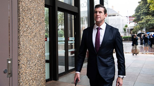 Ben Roberts-Smith arrives at Federal Court. 