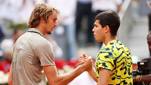 Alexander Zverev of Germany and Carlos Alcaraz of Spain.