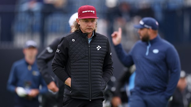 Cameron Smith of Australia walks off the first tee during a practice round prior to The 153rd Open Championship at Royal Portrush Golf Club on July 15, 2025 in Portrush, Northern Ireland. (Photo by Warren Little/Getty Images)