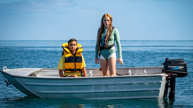 Luca Miller as EJ Alyla Browne stars as Sarah in Whale Shark Jack on Stan