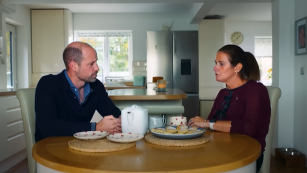 Prince William talks to Rhian Manning about suicide