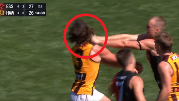 Mason Redman may be in trouble for this hit on Jai Newcombe.