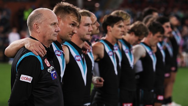 Port Adelaide and the Crows will be the first sides to observe the moment's silence.