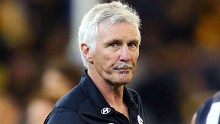 New Carlton coach Mick Malthouse was left disappointed with his side's slow start, wanting more rotations from his players. (Getty)