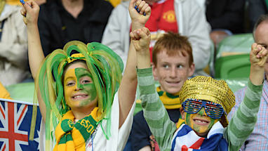 There was also a loud splash of colour in the crowd.