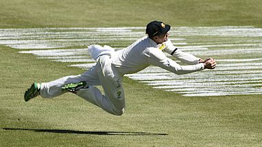 ...and also takes a stunning catch