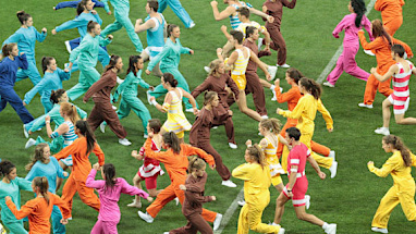 It was a sea of colour.