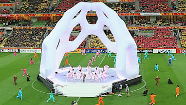Blast off! The Asian Cup started with a party in Melbourne.