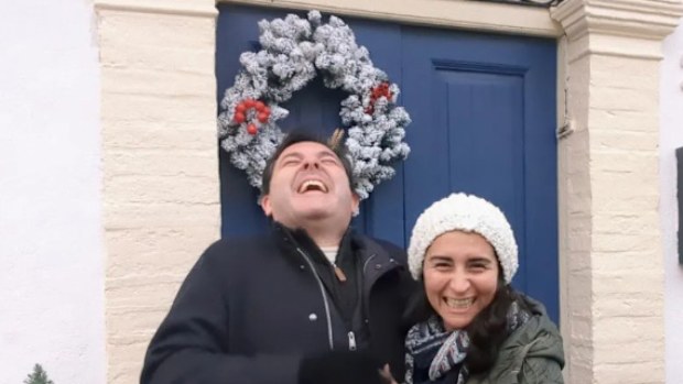 Aden and Fiorella, who bought a house in Italy.