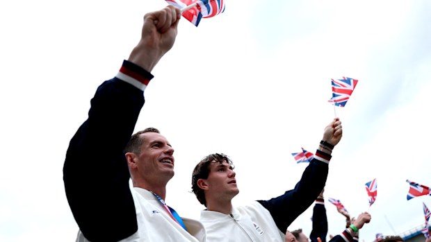Andy Murray and Jack Draper at the opening ceremony of the Olympic Games Paris 2024.