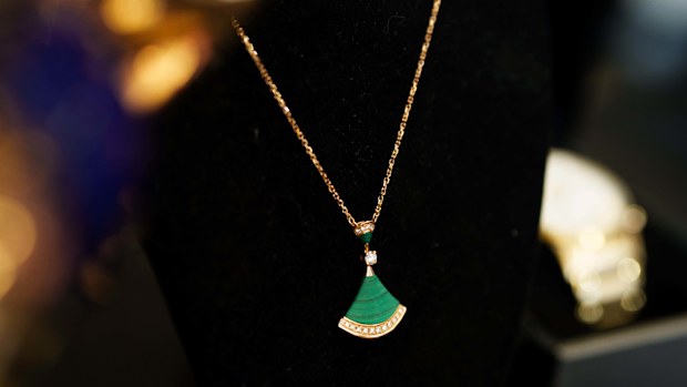 A designer Bulgari gold diamond necklace worth $11k as well as other pricey jewellery is up for grabs as part of an auction of lost property found at an Australia airport.