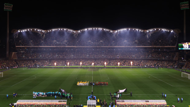 General View before the international friendly match between Australia Matildas and China PR at Adelaide Oval on May 31, 2024 in Adelaide, Australia. (Photo by Maya Thompson/Getty Images)