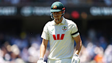 Cameron Green reacts after he was dismissed off Jofra Archer's bowling. 