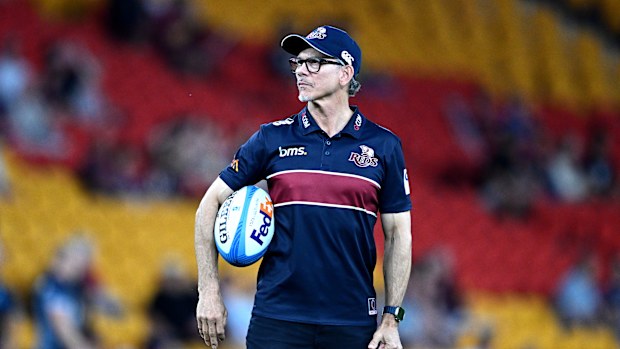 Coach Les Kiss of the Reds is seen during the warm up.