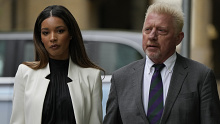 Former tennis player Boris Becker with Lilian de Carvalho Monteiro as they arrive at Southwark Crown Court for sentencing in London.