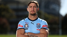 Zac Lomax in the NSW Blues jersey for the first time. 