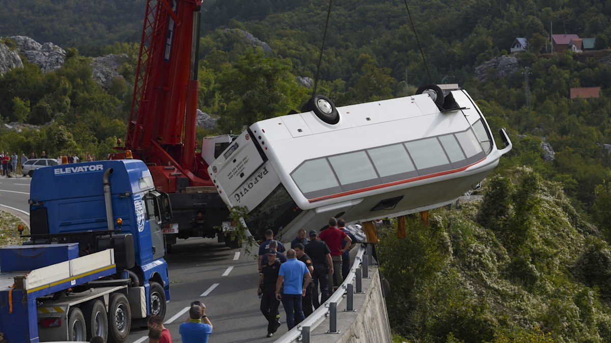 At least two dead after bus plunges into a ravine in Montenegro | Nine ...