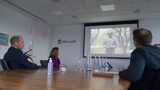 Prince William visits Microsoft UK headquarters