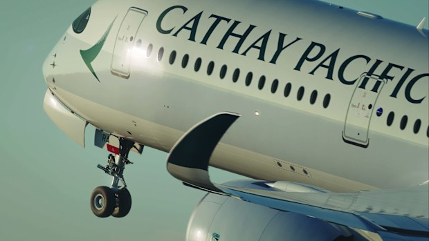 Medical crews to rushed to the Airbus A350-900 plane as it landed at Hong Kong International Airport at  at 6.45am on Sunday (local time) Cathay Pacific confirmed.