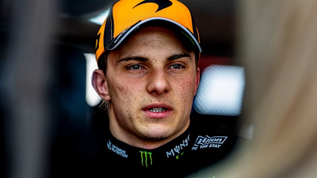 Formula 1 driver Oscar Piastri of the McLaren Mastercard Formula 1 Team participates in the Formula 1 China Shanghai sprint race at the Shanghai International Circuit in Shanghai, China, on March 14, 2025. (Photo by Marcel van Dorst/EYE4IMAGES/NurPhoto via Getty Images)