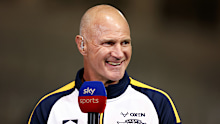SALFORD, ENGLAND - APRIL 10: Brad Arthur, Head Coach of Leeds Rhinos, speaks to Sky Sports following victory in the Betfred Super League match between Salford Red Devils and Leeds Rhinos at Salford Community Stadium on April 10, 2025 in Salford, England. (Photo by Jess Hornby/Getty Images)