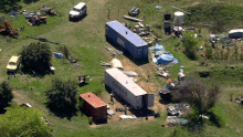 The property where Freeman made his last stand was littered with rubbish.