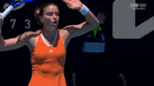 Maria Sakkari can't believe what she's done.