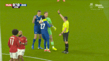 Idrissa Gueye was sent off.