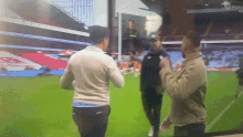Geoff Parling shoves Craig ​Doyle after Liam ‌MacDevitt attempted a conversion while players were warming up.