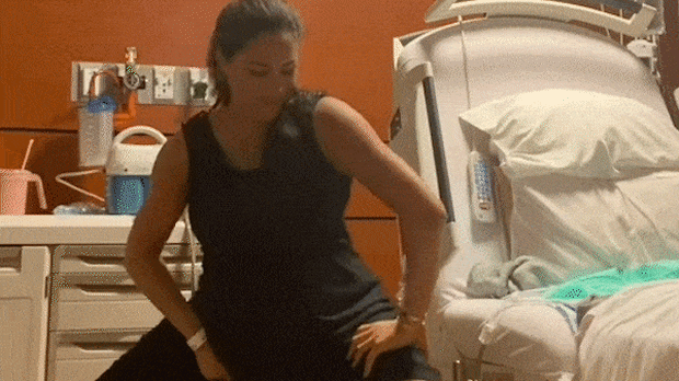 Meghan, the Duchess of Sussex, twerking in hospital hours before the birth of Princess Lilibet in 2021.