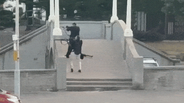 Bondi Junction mass shooting: The two shooters opened fire from a bridge.