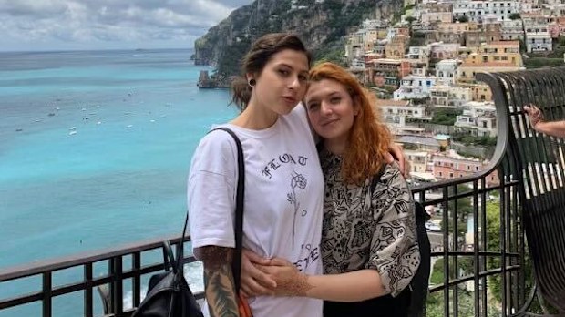 Giorgia and Marta Bellini before Marta's sudden hospitalisation.