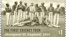Johnny Mullagh and the aboriginal cricket team in 1868.