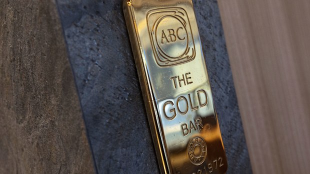 A gold bar sold by ABC Bullion.