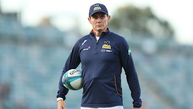Brumbies coach Stephen Larkham at GIO Stadium.