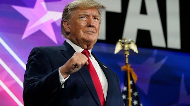 FILE - Former President Donald Trump speaks at the Road to Majority conference Friday, June 17, 2022, in Nashville, Tenn. As more details emerge about the Georgia investigation into possible illegal attempts to influence the outcome of the states 2020 election, people of potential interest are hiring high-profile attorneys. Word broke Thursday that Trump has hired prominent Atlanta criminal defense attorney Drew Findling, whos best known for representing rap stars.  (AP Photo/Mark Humphrey, File