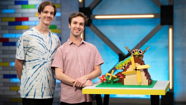 Henry and Joss LEGO Masters 2022 Blown Away Challenge Moving Caterpillar