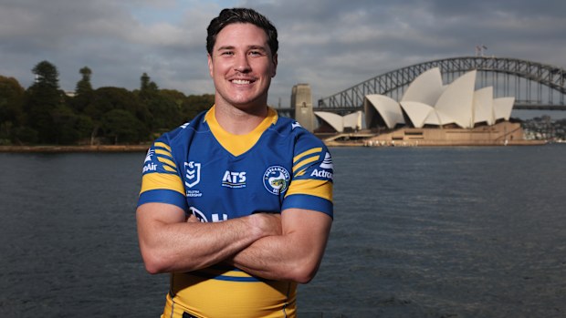 Parramatta Eels star Mitchell Moses attends the 2026 NRL Premiership Media Launch.