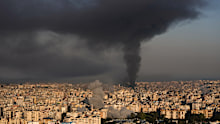 Smoke rises from Israeli airstrikes in Dahiyeh, a southern suburb of Beirut, Lebanon, Tuesday, March 3, 2026. (AP Photo/Hussein Malla)