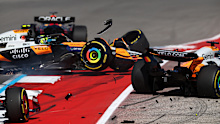 Oscar Piastri and Lando Norris collide, ending both title rivals' sprint race prematurely.