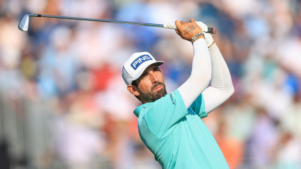 Matthieu Pavon of France plays his tee shot on the 13th hole during the third round of the 2024 U.S. Open on the No.2 Course at The Pinehurst Resort on June 15, 2024 in Pinehurst, North Carolina. (Photo by David Cannon/Getty Images)