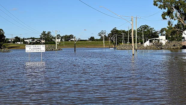 Major flooding in the suburb of Goodna in the far south-western outskirts of Brisbane.